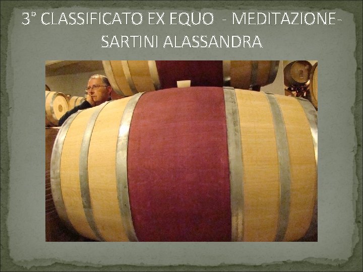 3° CLASSIFICATO EX EQUO - MEDITAZIONESARTINI ALASSANDRA 