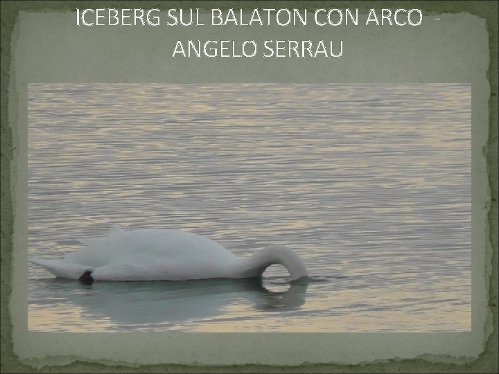 ICEBERG SUL BALATON CON ARCO ANGELO SERRAU 