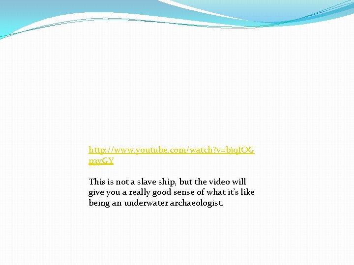 http: //www. youtube. com/watch? v=bjq. IOG p 3 y. GY This is not a