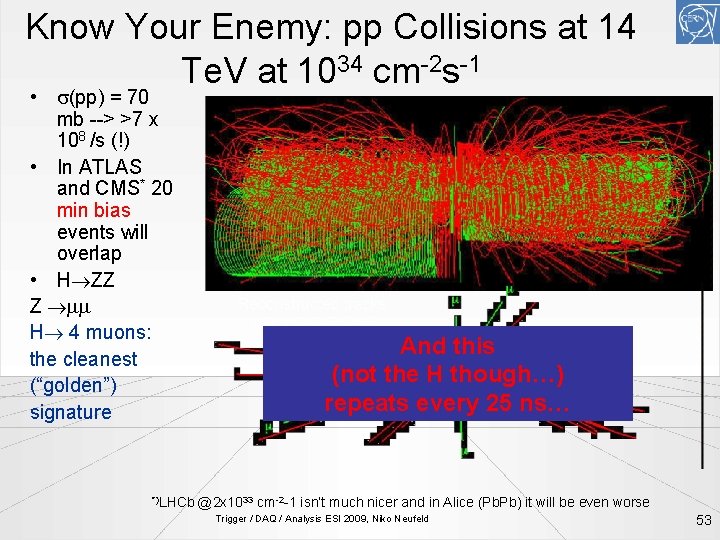 Know Your Enemy: pp Collisions at 14 Te. V at 1034 cm-2 s-1 •