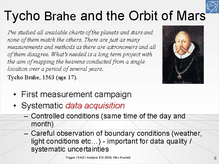 Tycho Brahe and the Orbit of Mars I've studied all available charts of the