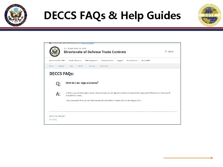 DECCS FAQs & Help Guides 