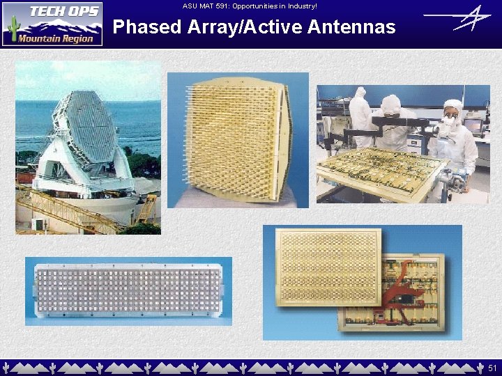 ASU MAT 591: Opportunities in Industry! Phased Array/Active Antennas 51 