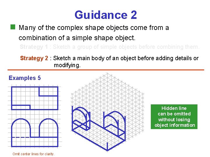 Guidance 2 Many of the complex shape objects come from a combination of a