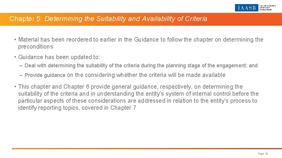 Chapter 5: Determining the Suitability and Availability of Criteria • Material has been reordered