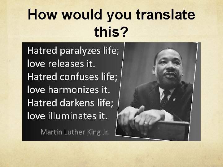 How would you translate this? 