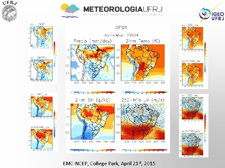 EMC-NCEP, College Park, April 21 st, 2015 