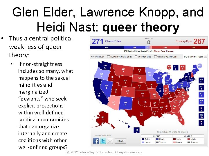 Glen Elder, Lawrence Knopp, and Heidi Nast: queer theory • Thus a central political
