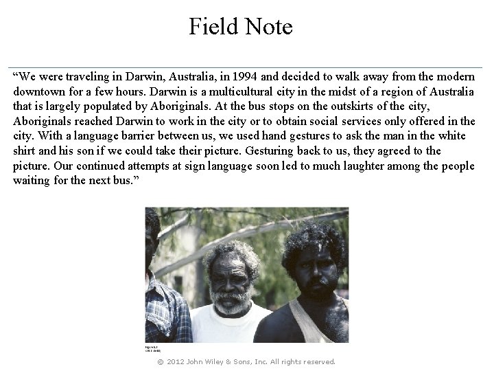 Field Note Concept Caching: Fenway Park, Boston, MA “We were traveling in Darwin, Australia,
