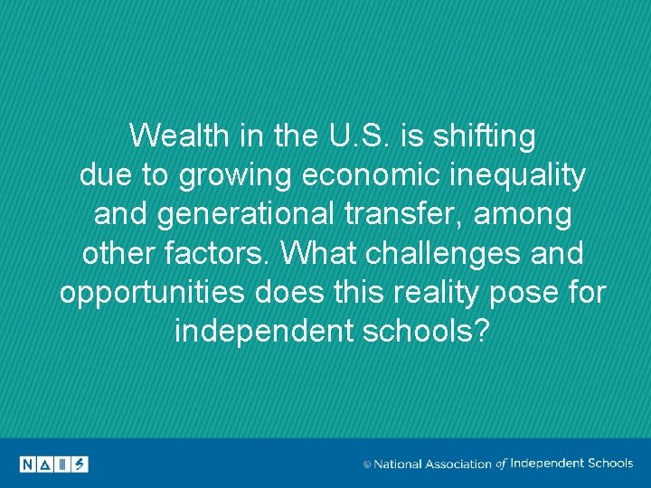 Wealth in the U. S. is shifting due to growing economic inequality and generational