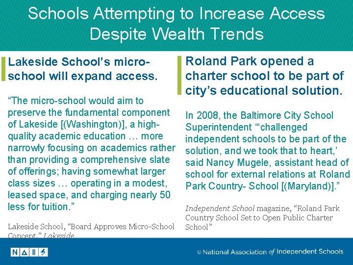 Schools Attempting to Increase Access Despite Wealth Trends Lakeside School’s microschool will expand access.