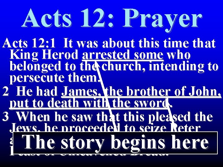 Acts 12: Prayer Acts 12: 1 It was about this time that King Herod Acts 12: Prayer Acts 12: 1 It was about this time that King Herod