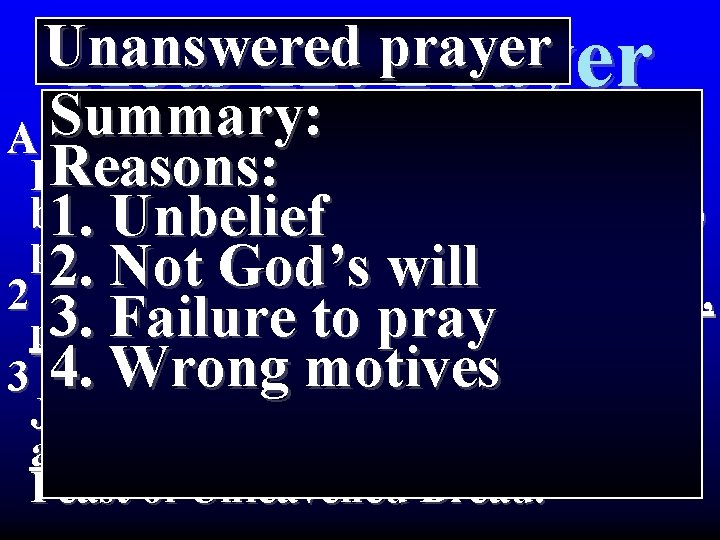 Unanswered prayer Acts 12: Prayer Summary: Acts 12: 1 It was about this time Unanswered prayer Acts 12: Prayer Summary: Acts 12: 1 It was about this time