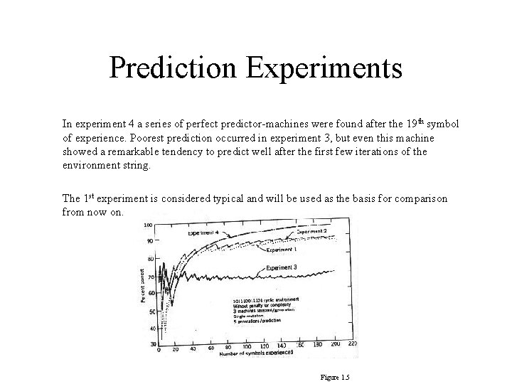 Prediction Experiments In experiment 4 a series of perfect predictor-machines were found after the