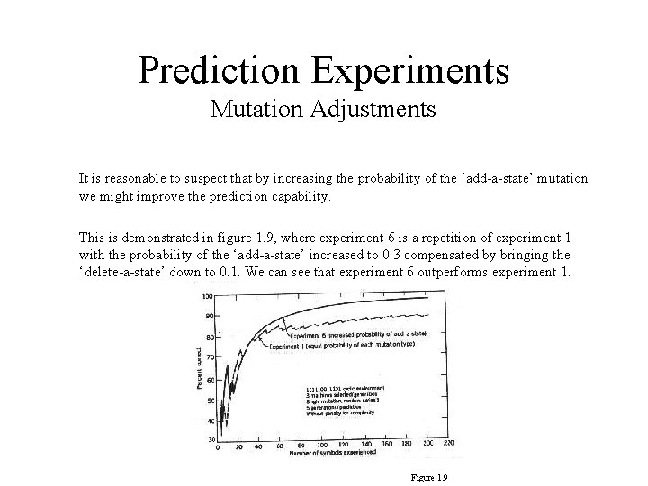 Prediction Experiments Mutation Adjustments It is reasonable to suspect that by increasing the probability
