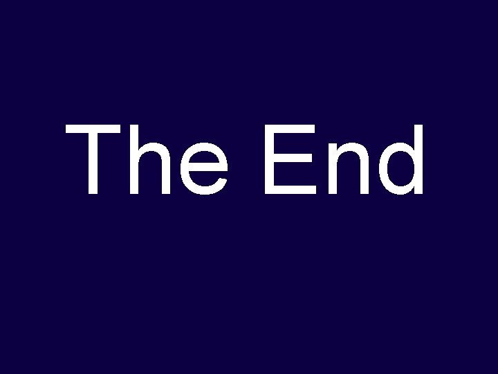 The End 