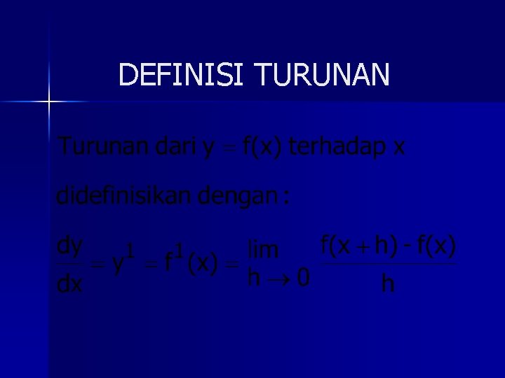 DEFINISI TURUNAN 