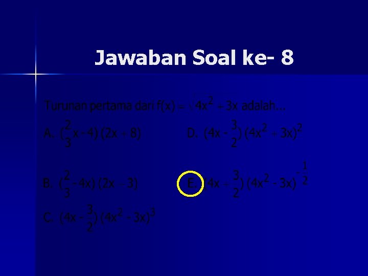 Jawaban Soal ke- 8 