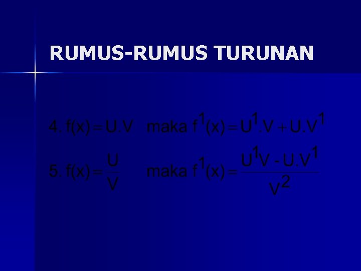 RUMUS-RUMUS TURUNAN 