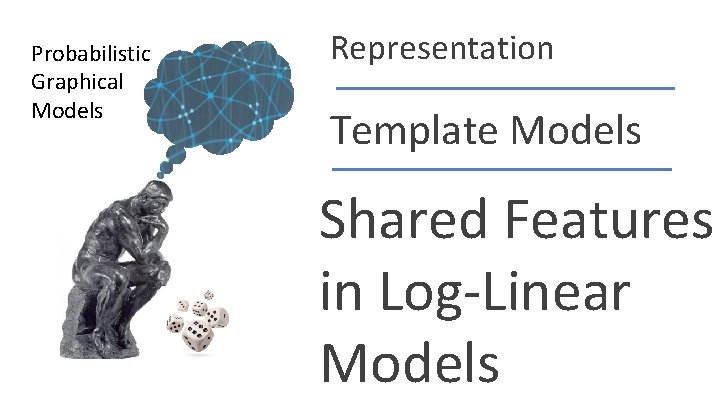 Probabilistic Graphical Models Representation Template Models Shared Features in Log-Linear Models Daphne Koller 