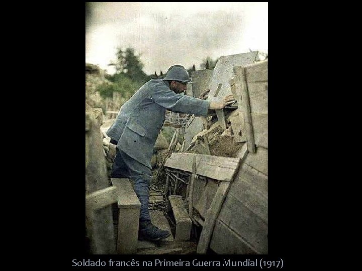 Soldado francês na Primeira Guerra Mundial (1917) 