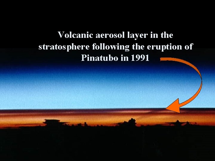 Volcanic aerosol layer in the stratosphere following the eruption of Pinatubo in 1991 