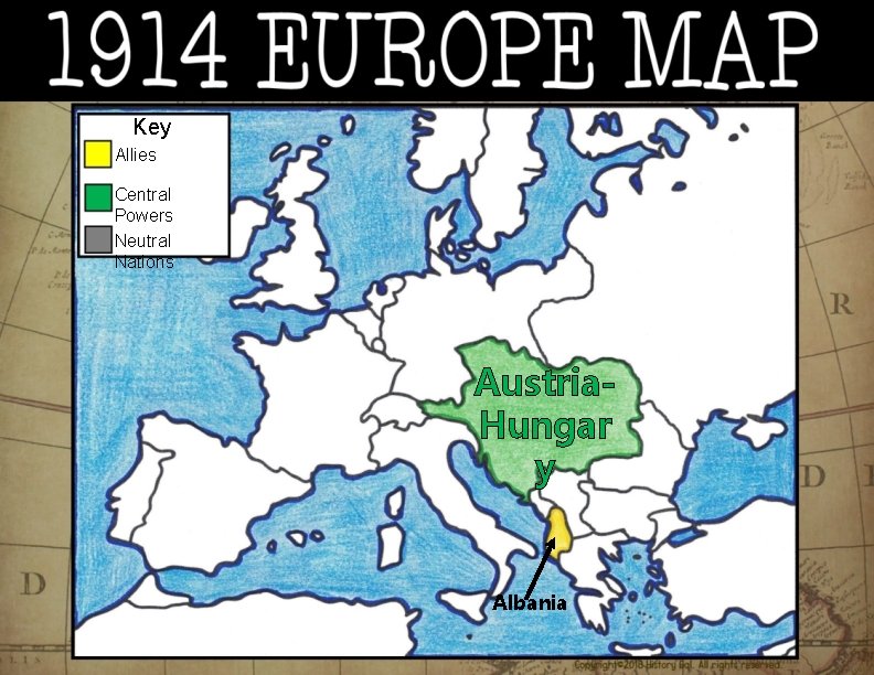 Key Allies Central Powers Neutral Nations Austria. Hungar y Albania 