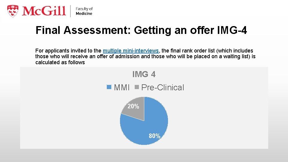 Final Assessment: Getting an offer IMG-4 For applicants invited to the multiple mini-interviews, the