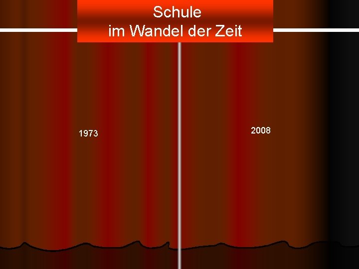 Szenario Schule im Wandel der Zeit 1973 2008 