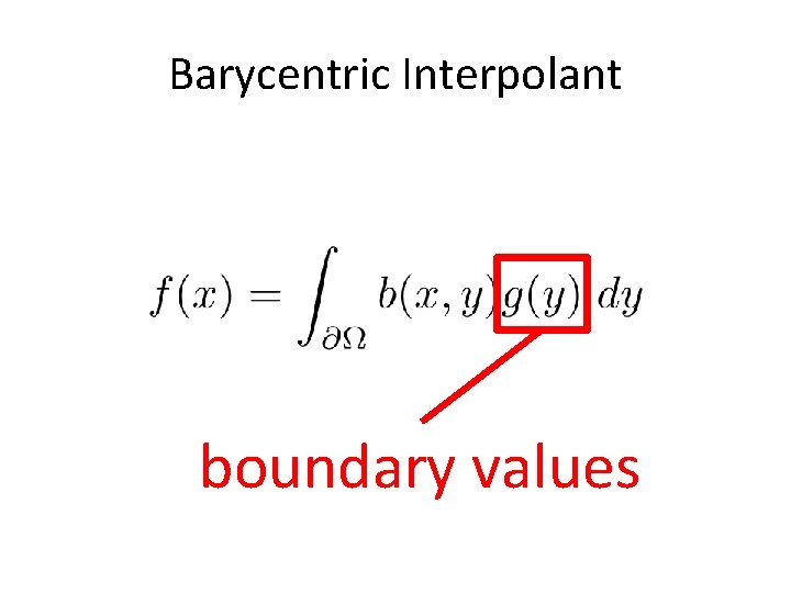 Barycentric Interpolant boundary values 