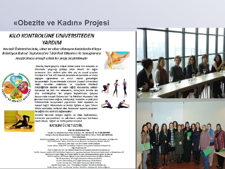  «Obezite ve Kadın» Projesi 