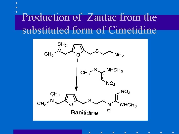 Production of Zantac from the substituted form of Cimetidine 