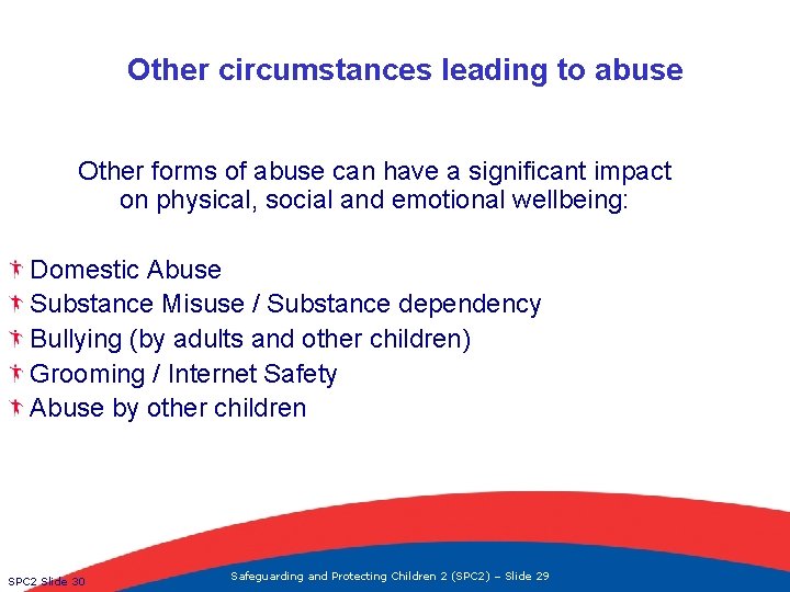 Other circumstances leading to abuse Other forms of abuse can have a significant impact