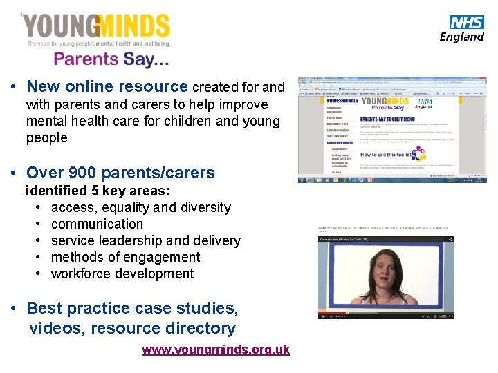  • New online resource created for and with parents and carers to help
