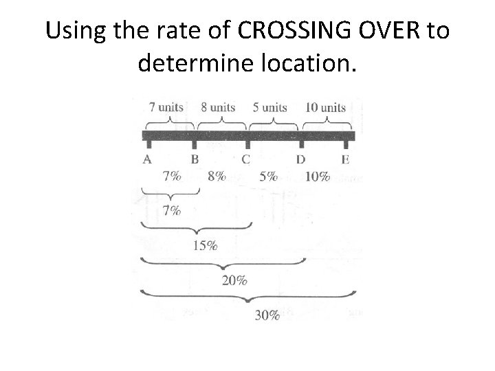 Using the rate of CROSSING OVER to determine location. 