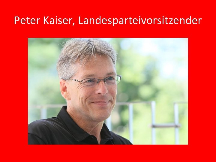 Peter Kaiser, Landesparteivorsitzender 