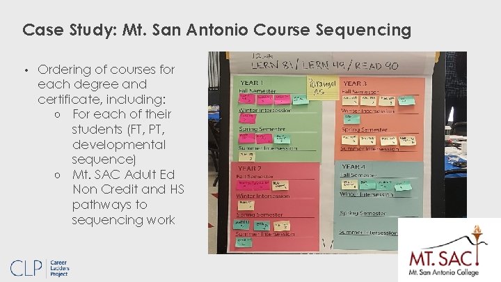 Case Study: Mt. San Antonio Course Sequencing • Ordering of courses for each degree