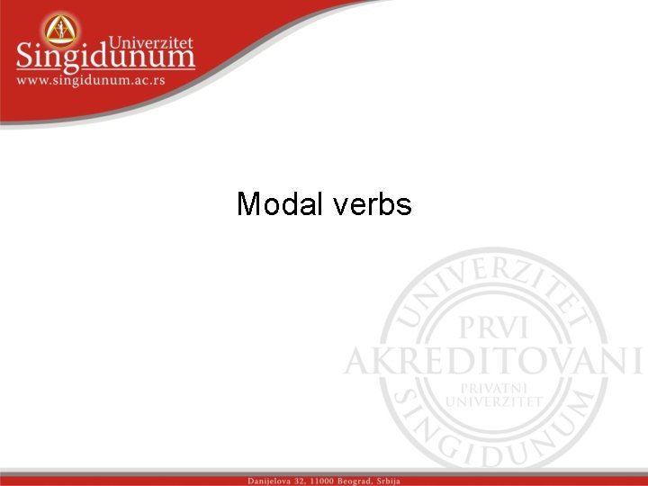 Modal verbs 