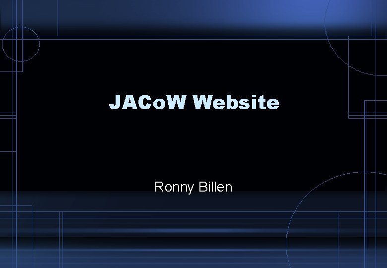 JACo. W Website Ronny Billen 