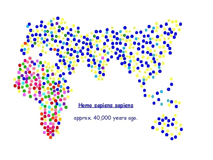 Homo sapiens approx. 40, 000 years ago. 