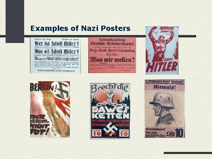 Examples of Nazi Posters 