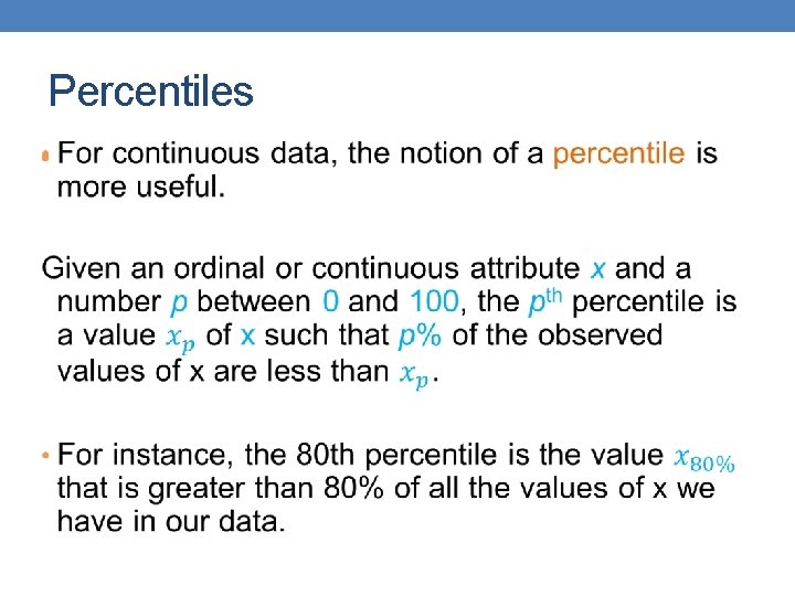 Percentiles • 