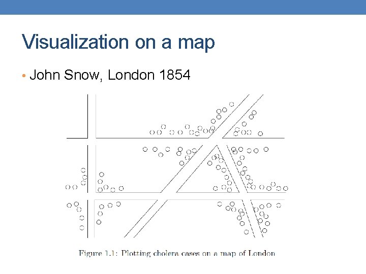 Visualization on a map • John Snow, London 1854 