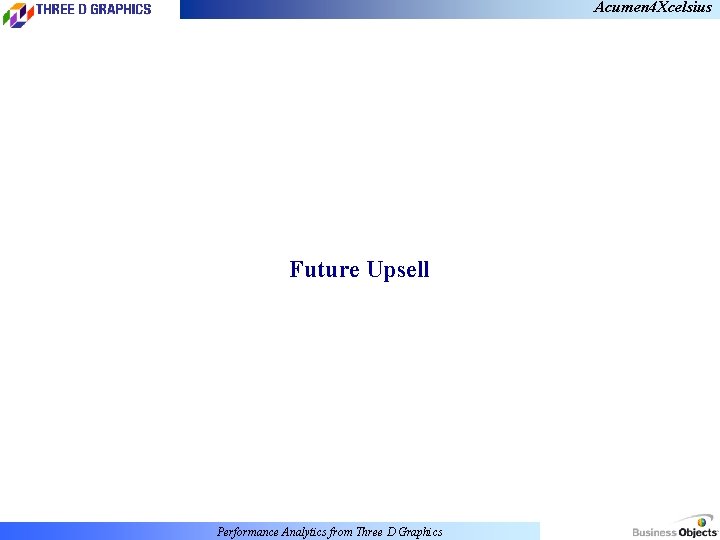 Acumen 4 Xcelsius Future Upsell Performance Analytics from Three D Graphics 