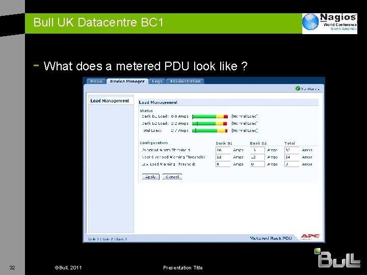 Bull UK Datacentre BC 1 - What does a metered PDU look like ?