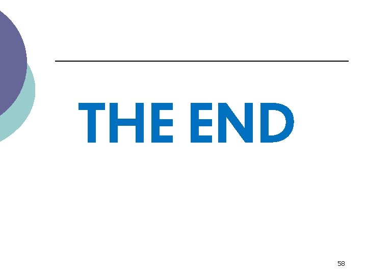 THE END 58 