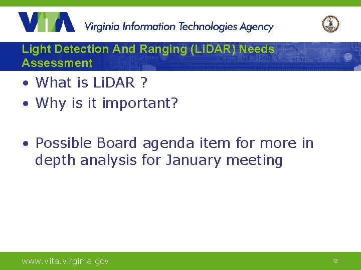 Light Detection And Ranging (Li. DAR) Needs Assessment • What is Li. DAR ?