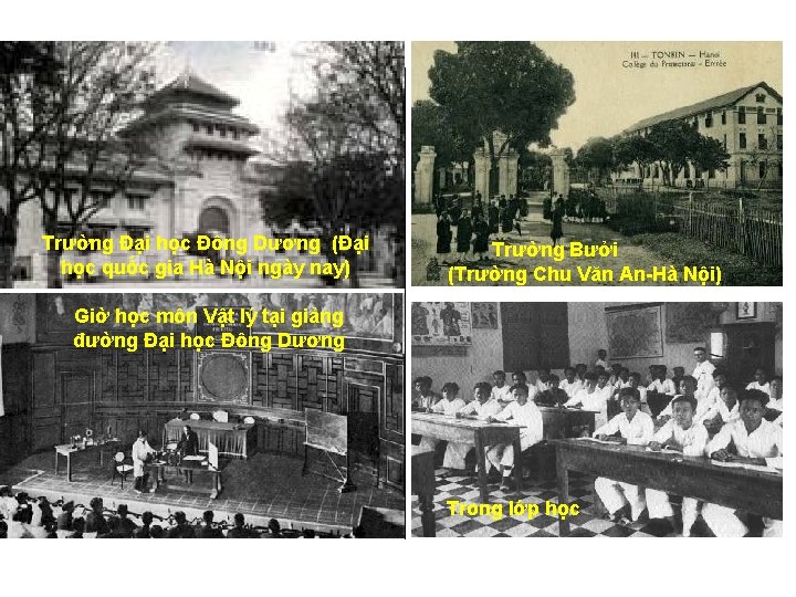 Trường Đại học Đông Dương (Đại học quốc gia Hà Nội ngày nay) Trường