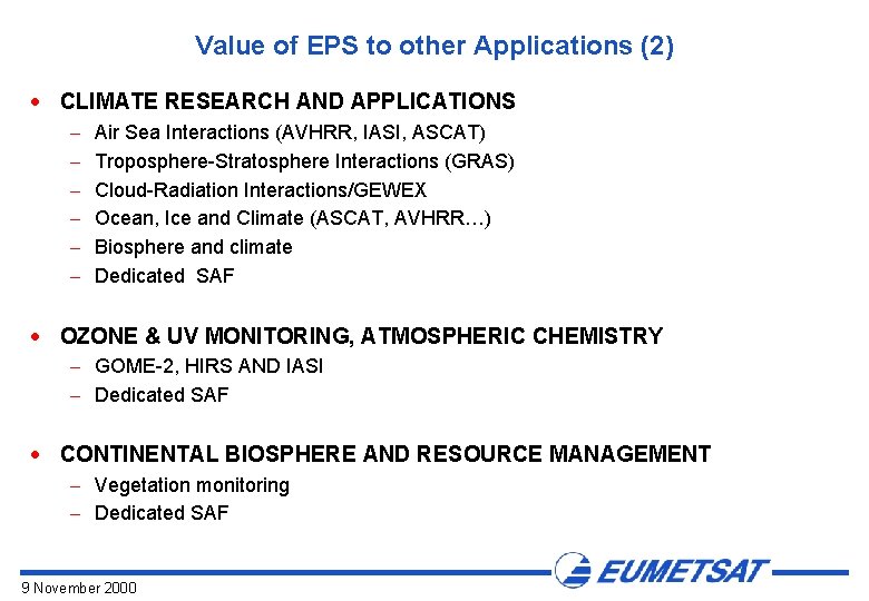 Value of EPS to other Applications (2) · CLIMATE RESEARCH AND APPLICATIONS - Air