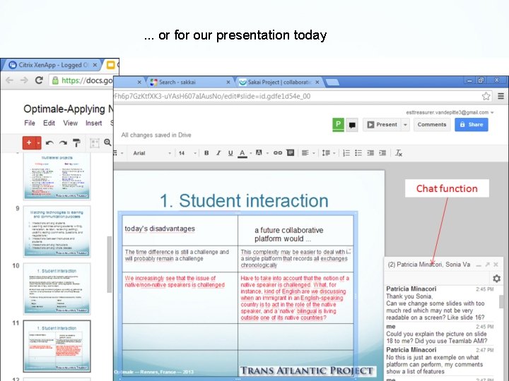 . . . or for our presentation today 